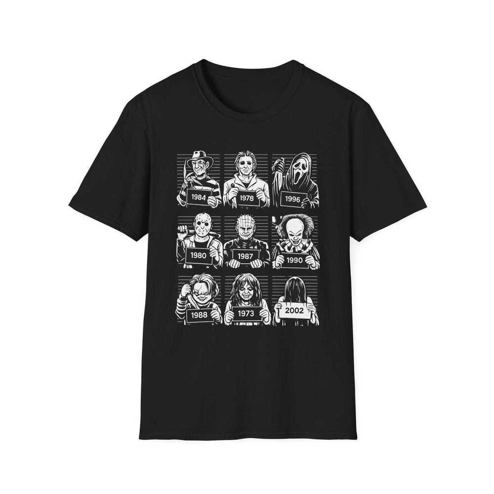 Horror Movie Icons Mugshot Shirt